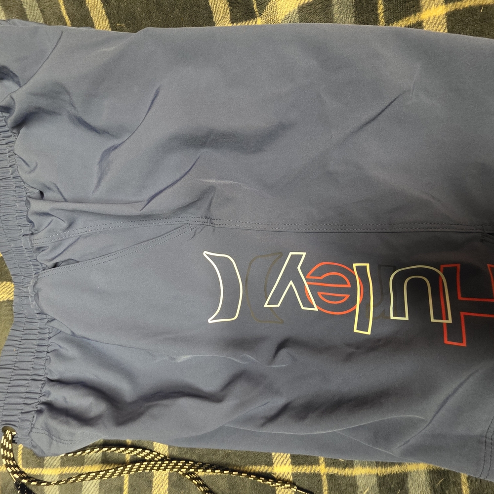 Hurley Men's Blue Swim Trunks with Logo